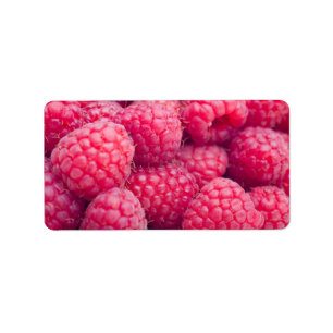 Fresh raspberries label