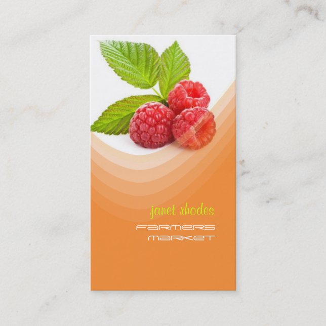 Fresh raspberry business card (Front)