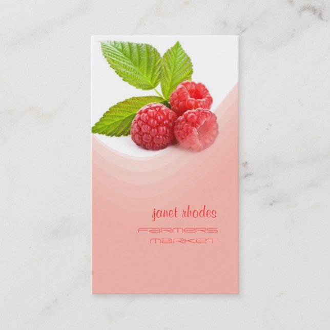 Fresh raspberry business card (Front)