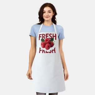Fresh Raspberry Minimalist Fruit Apron