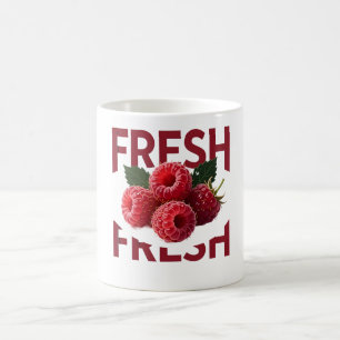 Fresh Raspberry Minimalist Fruit Coffee Mug