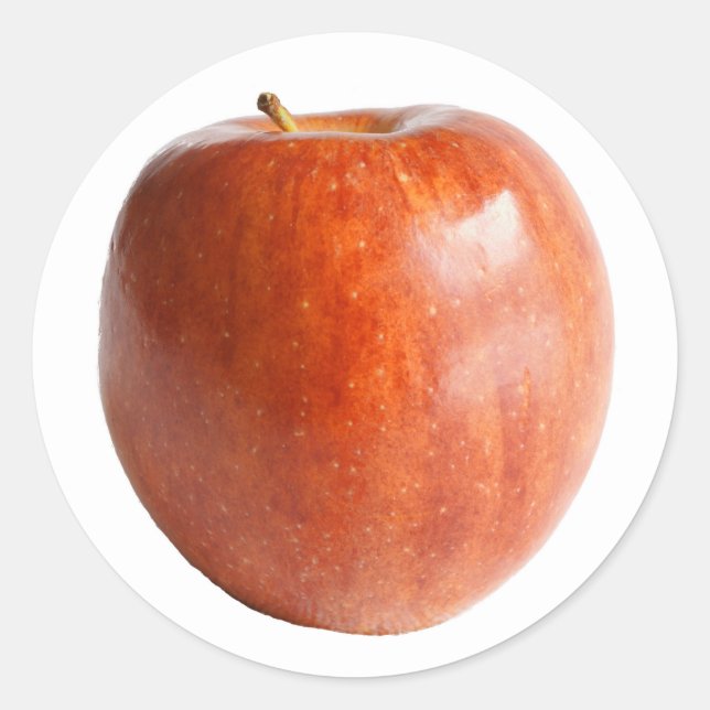 Fresh Red Apple Photograph Classic Round Sticker (Front)