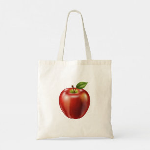 Fresh red apple tote bag