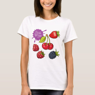 Fresh Red Berries and Cherries T-Shirt