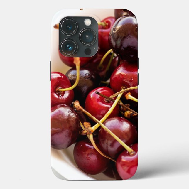 Fresh Red Cherries in a Bowl Photograph Case-Mate iPhone Case (Back)