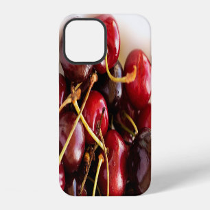 Fresh Red Cherries in a Bowl Photograph iPhone 12 Case