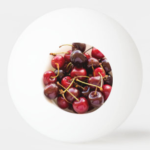 Fresh Red Cherries in a Bowl Photograph Ping Pong Ball
