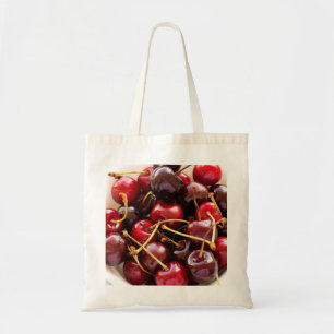 Fresh Red Cherries in a Bowl Photograph Tote Bag