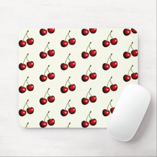 Fresh Red Cherries Mouse Pad - Custom Colour