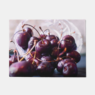 Fresh Red Cherries Photograph Doormat