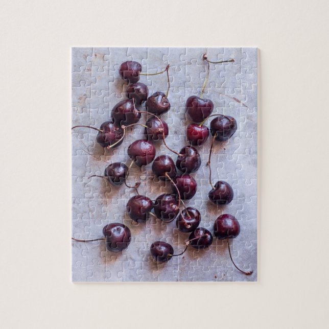 Fresh Red Cherries Photograph Jigsaw Puzzle (Vertical)