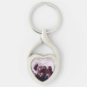 Fresh Red Cherries Photograph Keychain