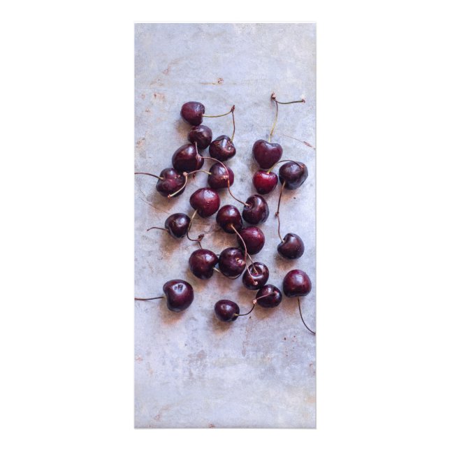 Fresh Red Cherries Photograph Rack Card (Front)