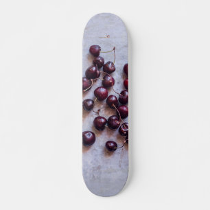 Fresh Red Cherries Photograph Skateboard
