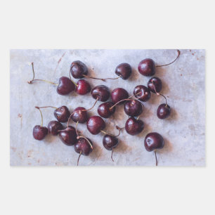 Fresh Red Cherries Photograph Sticker
