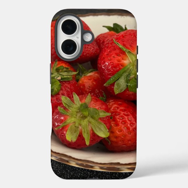 Fresh Red Juicy Strawberries Case-Mate iPhone Case (Back)