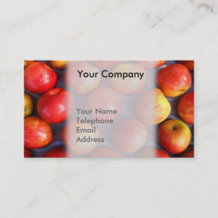 Fresh Red Shiny Apples For Sale Business Card