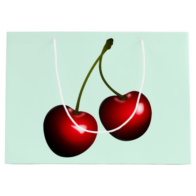Fresh Red Sweet Cherries Large Gift Bag (Front)