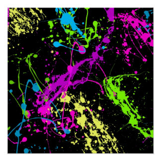 Paint Splatter Posters | Zazzle Canada