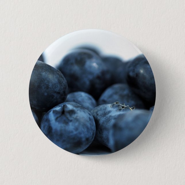 Fresh Ripe Blueberries 2 Inch Round Button (Front)