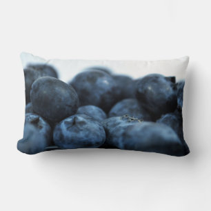 Fresh Ripe Blueberries Lumbar Pillow