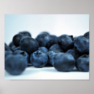 Fresh Ripe Blueberries Poster