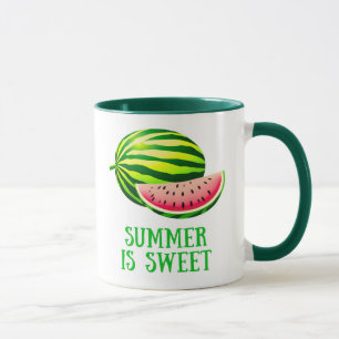 Fresh, Ripe Watermelon with Summer Vibes Mug