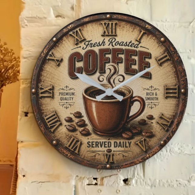 Fresh Roasted Coffee Large Clock (Creator Uploaded)