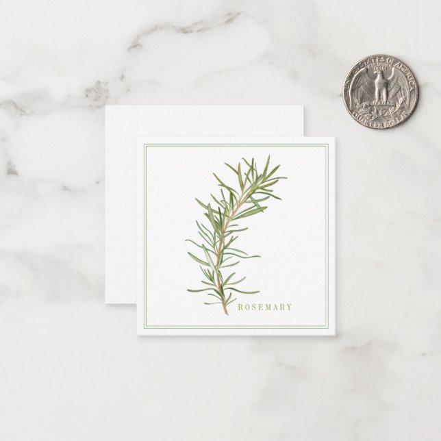 FRESH ROSEMARY 2.5" Square Flat Card (Front/Back In Situ)
