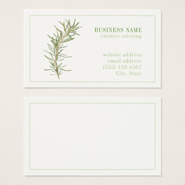 FRESH ROSEMARY 3.5x2 Business Card (Front & Back)