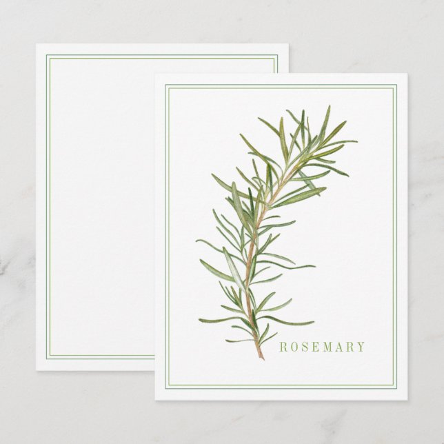 FRESH ROSEMARY 4.25x5.5 Flat Card (Front/Back)