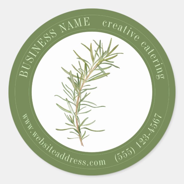 FRESH ROSEMARY Biz ID Large Round Stickers II (Front)