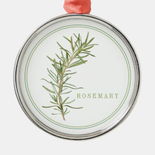 FRESH ROSEMARY Premium Round Ornament