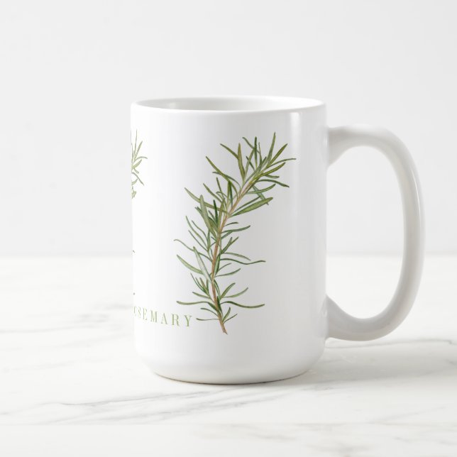 FRESH ROSEMARY Tall Classic White Mug (Right)