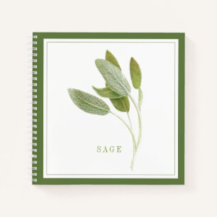 FRESH SAGE 8.5x8.5 Spiral Notebook - Green