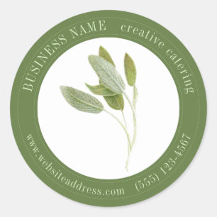 FRESH SAGE Biz ID Large Round Stickers II