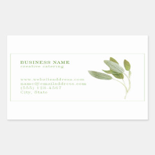 FRESH SAGE Biz ID Rectangle Stickers