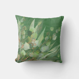 FRESH SAGE EUCALYPTUS BRUSHED METALLIC PILLOW 