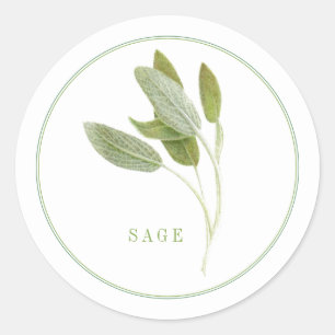 FRESH SAGE Small Round Stickers