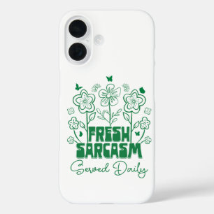 Fresh Sarcasm Served Daily Cute Flowers Butterfly iPhone 16 Case