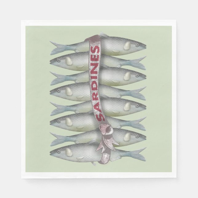 Fresh Sardines Napkin (Front)