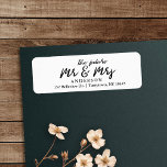 Fresh Script The Future Mr and Mrs<br><div class="desc">A simple,  beautiful,  elegant modern plain white return address label for the future Mr and Mrs. in cute script typography  Perfect return address labels for use for weddings,  bridal showers or any other mailings before your wedding.</div>