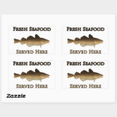 Fresh Seafood Logo (Atlantic Cod) Sticker (Sheet)
