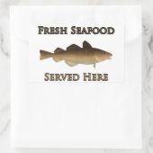 Fresh Seafood Logo (Atlantic Cod) Sticker (Bag)