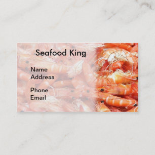 Fresh Shrimps or Prawn on Display Business Card