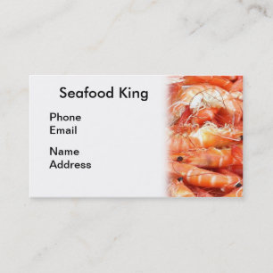Fresh Shrimps or Prawn on Display Business Card