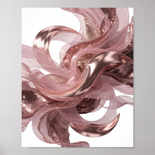 Fresh Silver ABSTRACT ART Design Poster (Front)