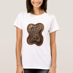 Fresh Silver LET IT BE Text Design T-Shirt