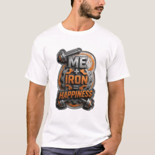 Fresh Silver ME IRON HAPPINESS Print T-Shirt