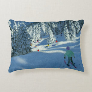 Fresh Snow Morzine France Decorative Pillow